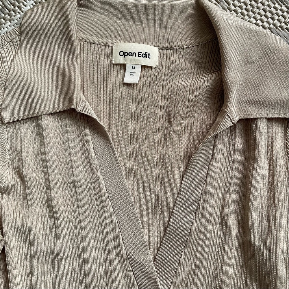 Open Edit Johnny Collard Ribbed Cardigan🥯 - Picture 6 of 11